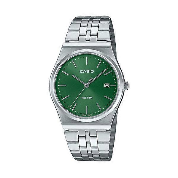 Casio Mtp-b145d-3avef Men's Analog Watch – Green Dial With Stainless Steel Bracelet