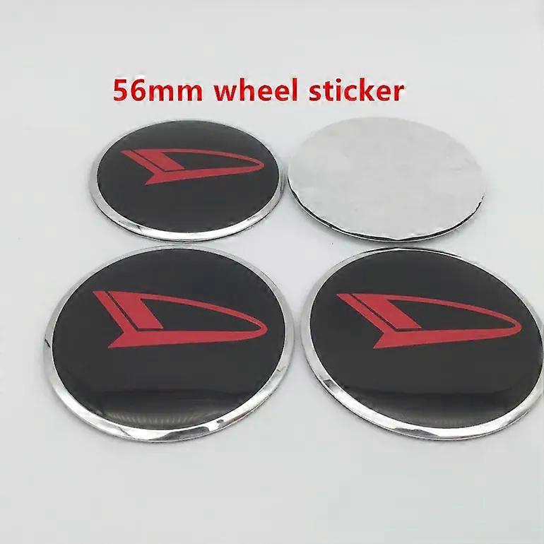 4pcs 56mm 60mm Daihatsu Car Wheel Center Cover Hub Cap Badge Emblem Sticker compatible for Pico Materia Rocky Kopen Copen Esse Terios
