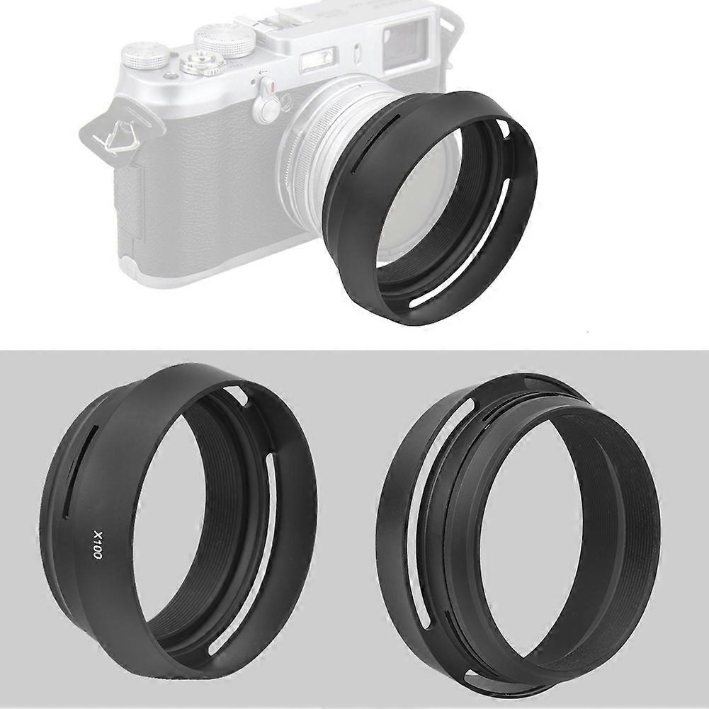 Metal Lens Hood Replacement for X100 Camera, Black Durable
