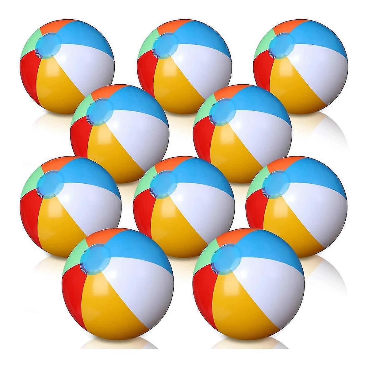 Pool Play, Rainbow Beach Balls, Swimming Pool Toys