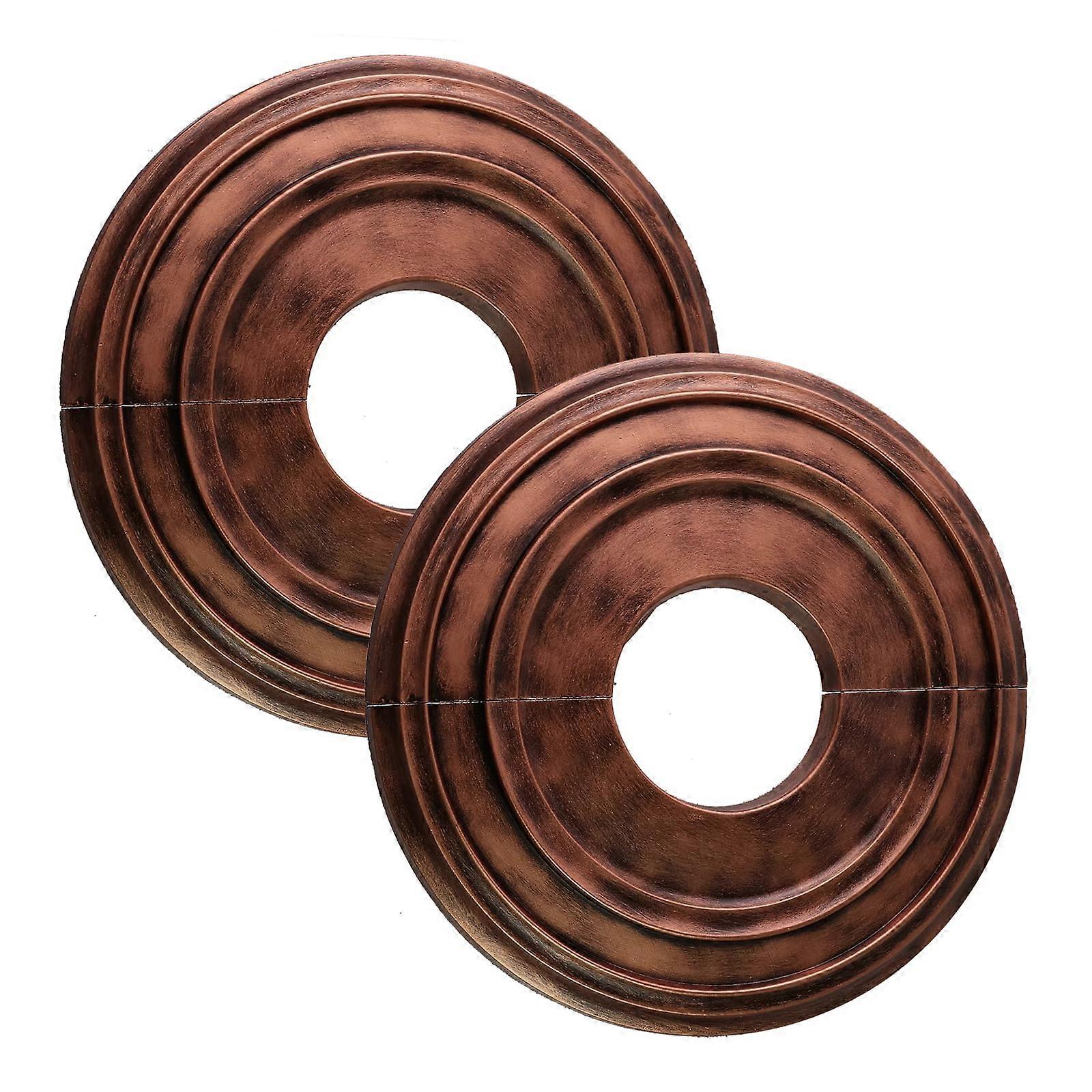 Ceiling Medallion Split 2-Piece PU Medallion For Ceiling Fans And Chandeliers, 3.93 In ID X 12.2 In OD