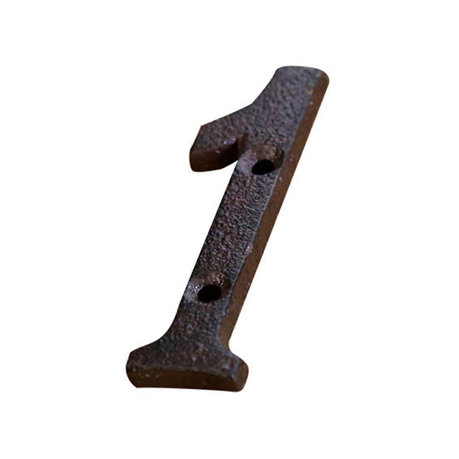 3 Inch House Number, Home Address Number, Vintage Cast Iron Home Number Metal Gate Mailbox Number, Matching Screws Included, Black Number 1