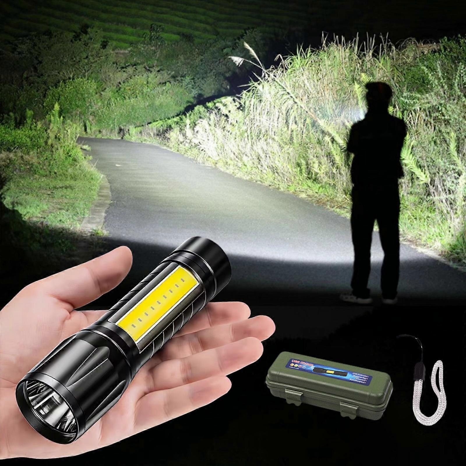 LED Flashlight Lumens Super Bright Flashlight Zoomable Rechargeable Flashlight With Modes Powerful Handheld Flashlight NN