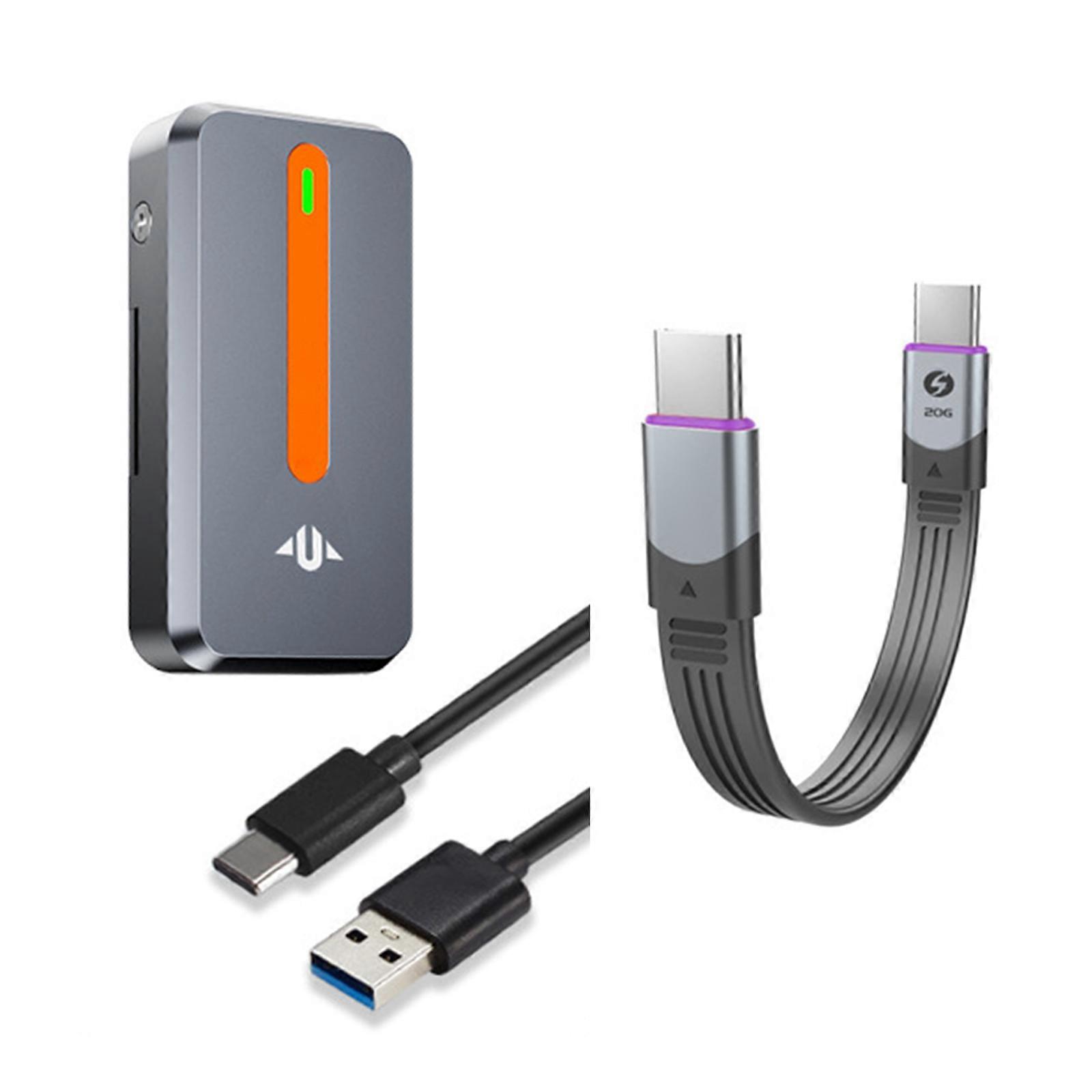 Magnetic M.2 NVMe 2242 Solid Disk Enclosure Case Aluminum USB3.2 for Home Entertainment with Acceleration Quick