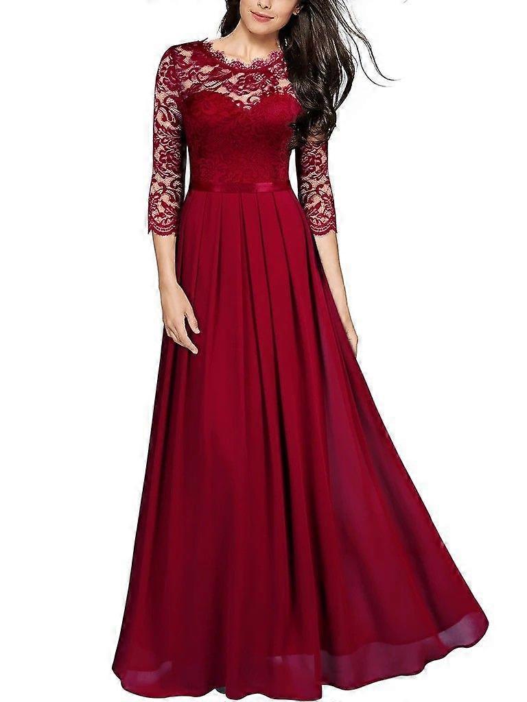 Chiffon Kleid Spitzenkleid Brautjungfernabend