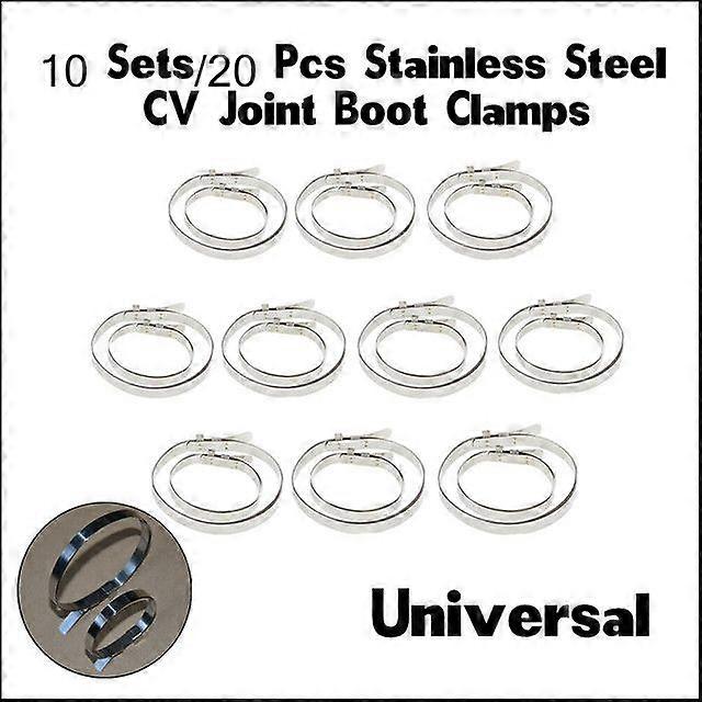 20Pcs/Set Joint Axle Boot Clamp Pliers Clip Stainless Steel CV BOOT CLAMPS Kit For Auto / ATV CV