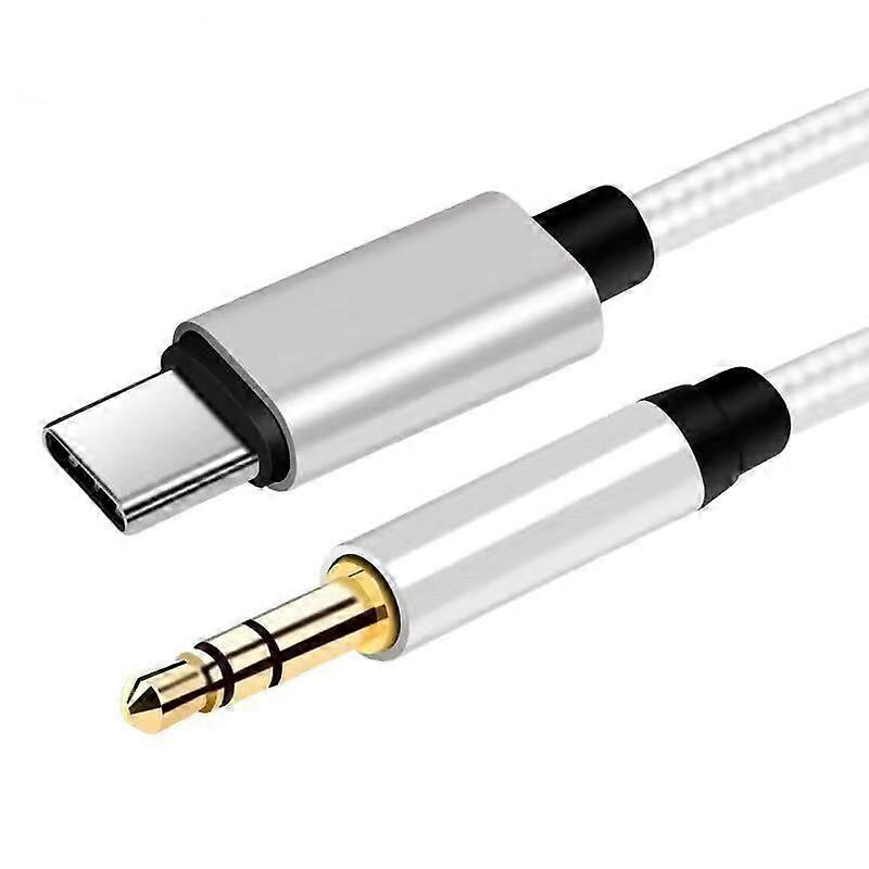 USB Adapter Cable 3.1 Type C Male to 3.5mm, Audio Converter for Earphones, 1M
