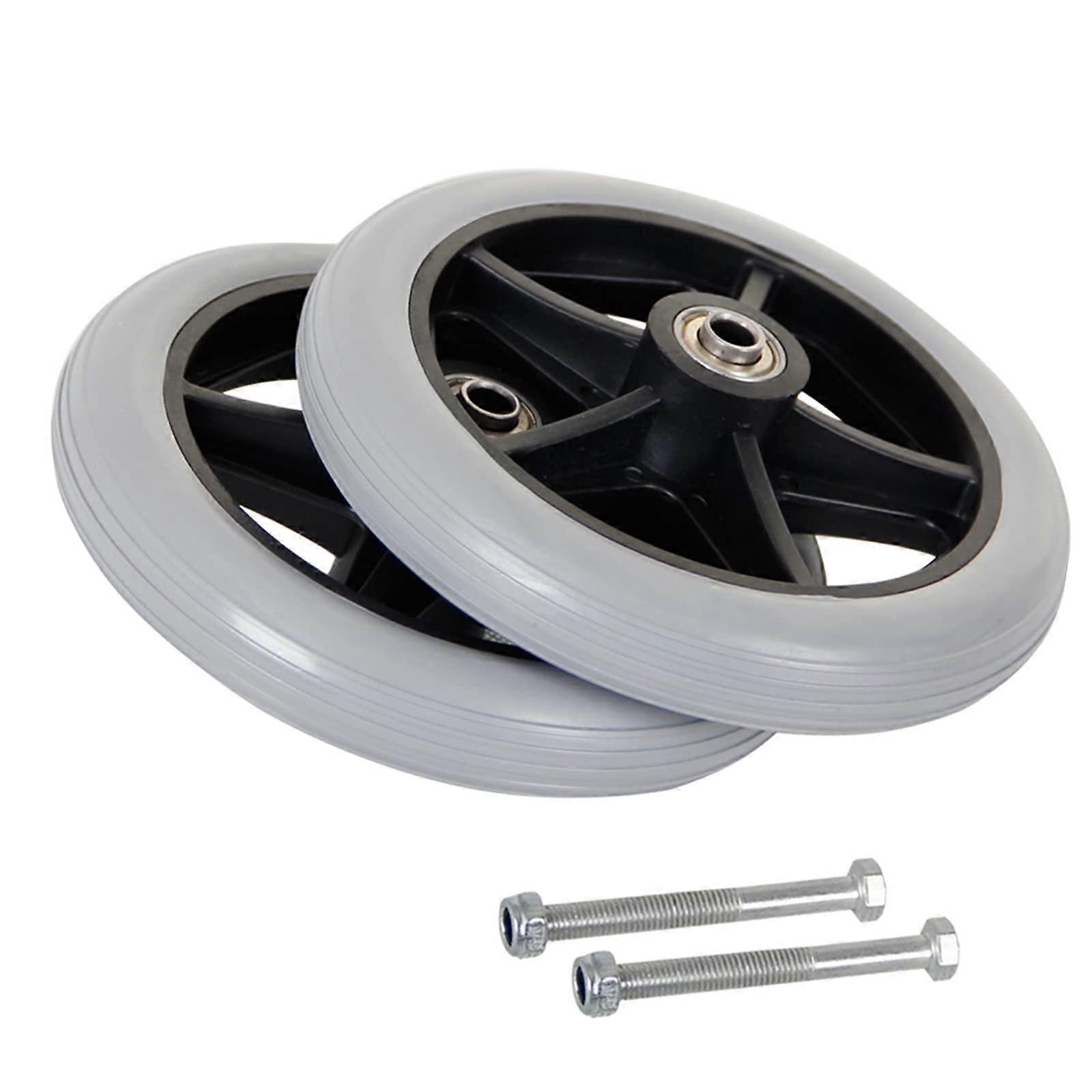 120KG Max Load 7 Inch Wheelchair Walker Replacement Wheels AntiSlip SingleWheel Wheelchair Steering Front Caster Rollator (Color : A, Size : 7in)