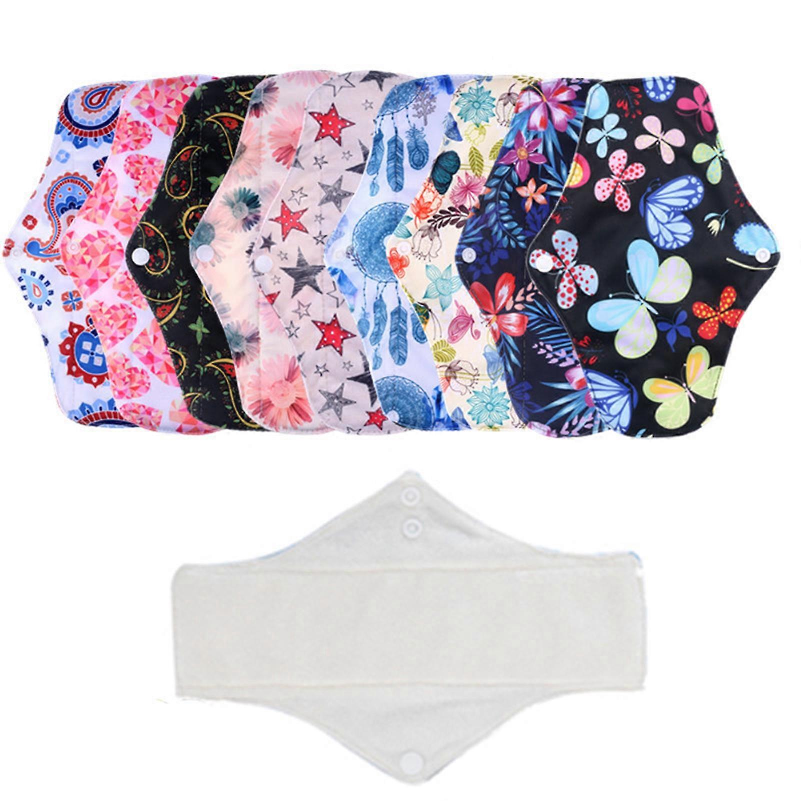 Bamboo Fiber Sanitary Pads Two Snaps Design Fixed Solidity