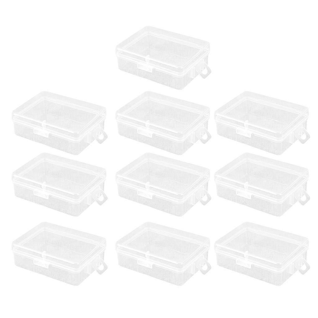 10Pcs Boîte Transparent Empty Box Organizer