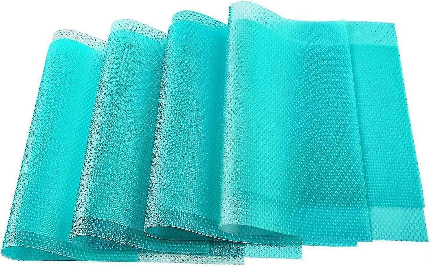 Refrigerator Mats,4 PCS Salad Veg Liner Shelves Non Slip Fridge Mat