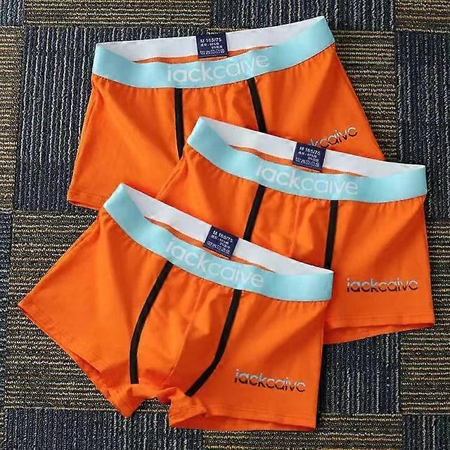 3Pcs Mens Panties Boxer Shorts Cotton Underwear Breathable Underpants