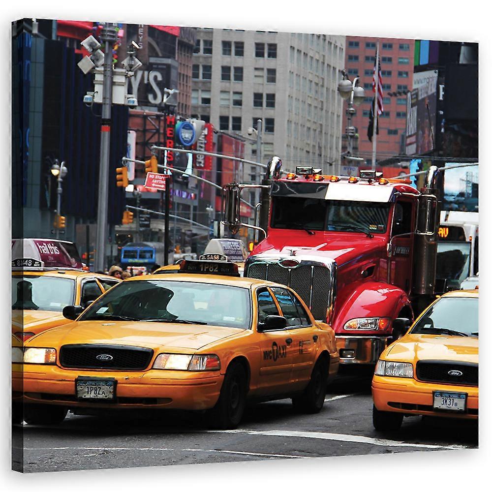 Impression sur toile, Villes et architecture - Jaune - 30x30