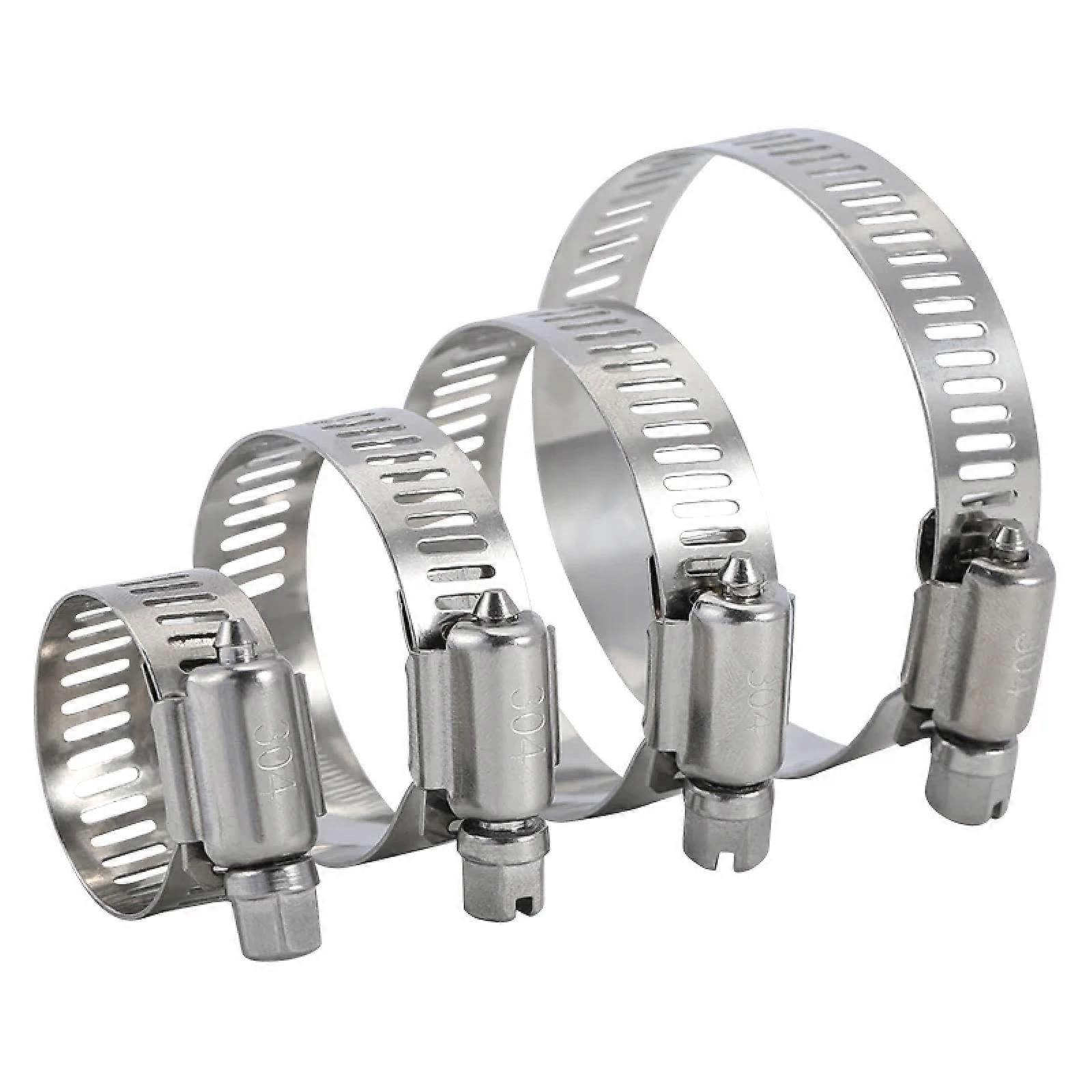 12pcs Schlauchschelle Clip 304 Edelstahl Schelle Kraftstoffleitung Schlauchschellen Rohrschelle Schneckengetriebe Schlauchschelle 6152mm (12 Stück 1929mm)