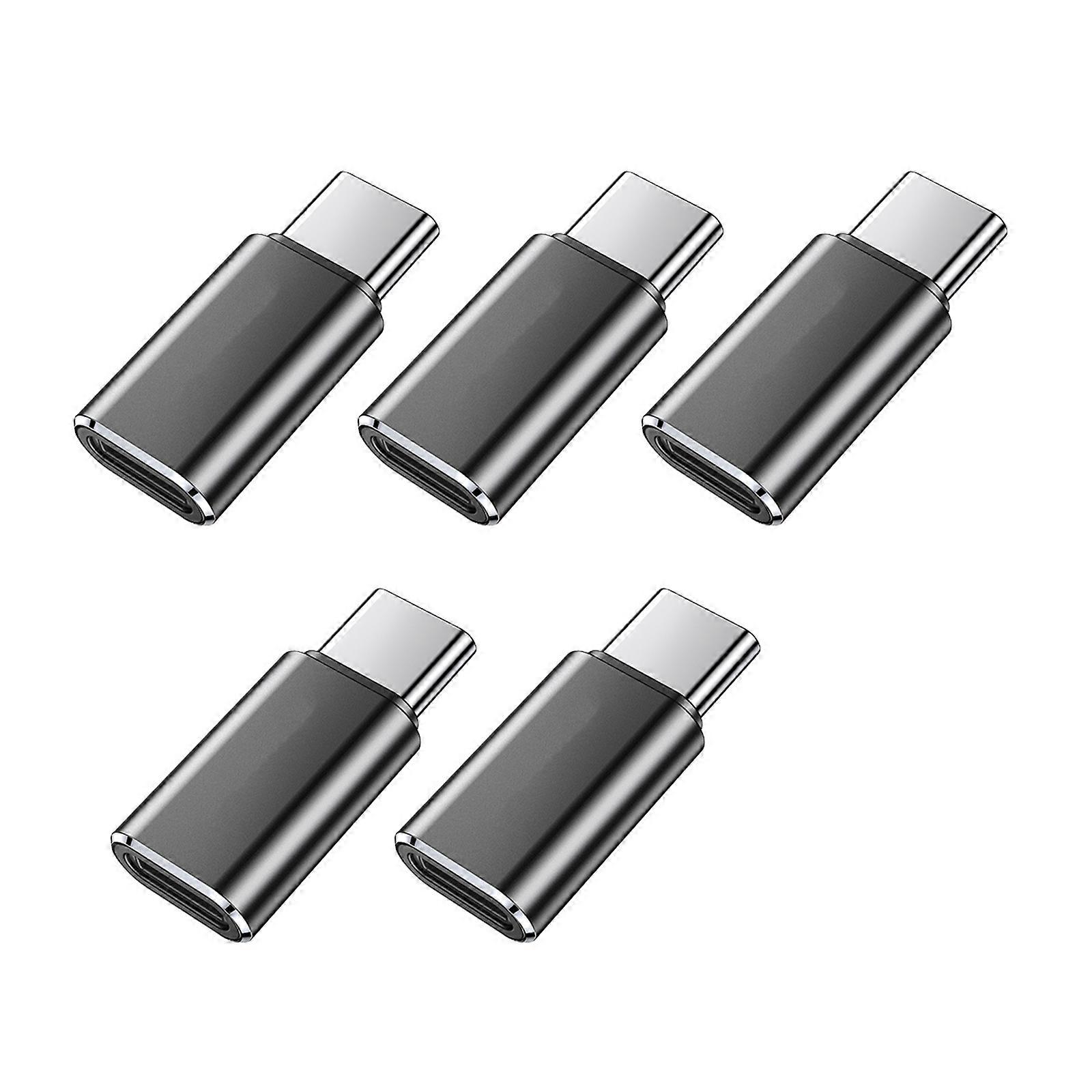 5Pcs  USB C Adapter Aluminum For Phone 15/16 Plus Pad and Switches for Charging and Data Transfer Multicolor