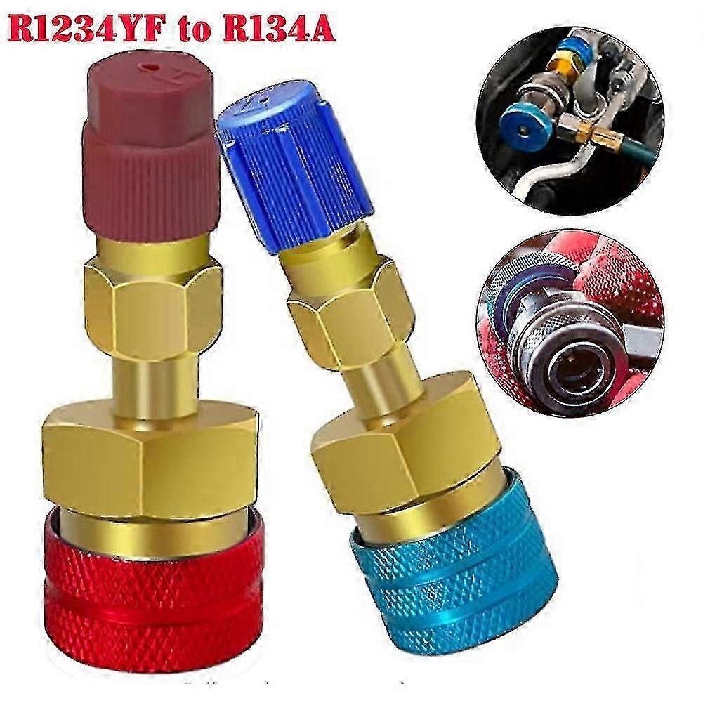 2Pcs Quick Couplers for R1234YF to R134A Refrigerant