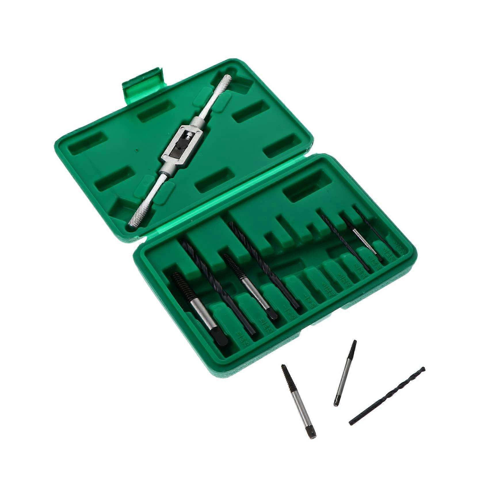 11pc/box Highspeed Steel Bolt Extractor Kit Damaged Screw Extractor for Rusty Stripped or Broken Studs Wrench for Fasteners Removal
