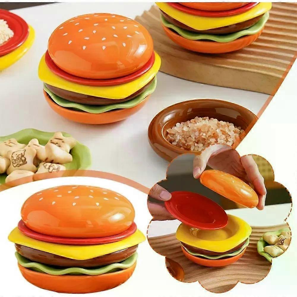Stackable Burger Plate Set,Hamburger Plate Set, Burger 6-layer Mini Dinner Plate