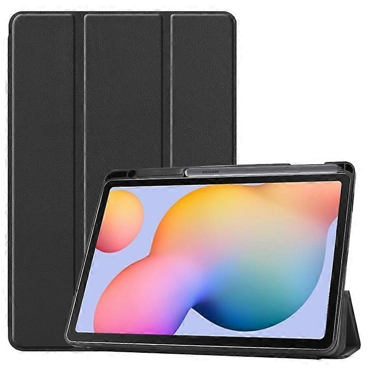 Compatible For Samsung Galaxy Tab S6 Lite/S6 Lite (2022) Tri-fold with Stand Leather Smart Case with Pen Slot