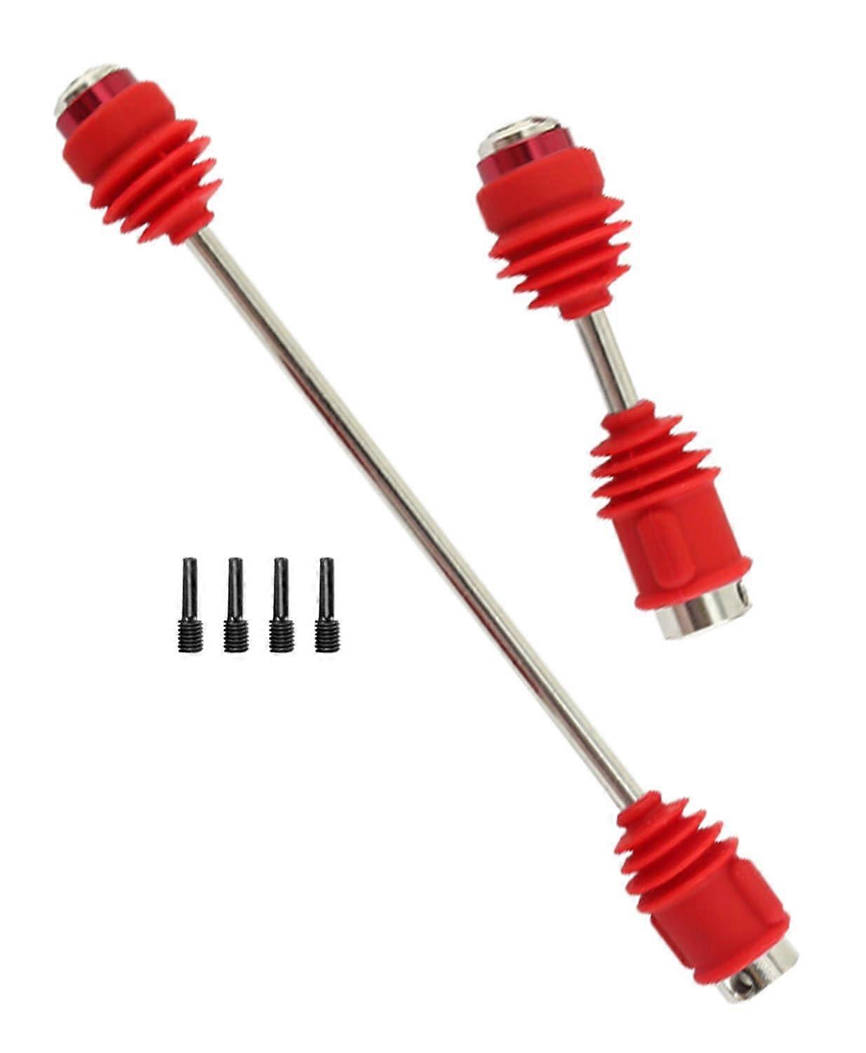 Drive Shaft Upgrades for 1/10 E-Maxx, Front Rear Steel CVD Hop-Up, Replace #5151R, 2-Pack, Red, Enhanced Durability