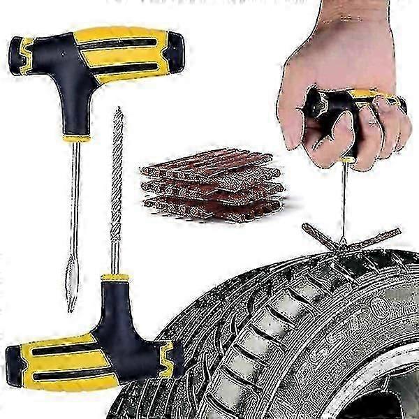 Strumento di riparazione di pneumatici per auto Strisce di gomma Kit di riparazione pneumatici Set di strumenti di rivestimento Per pneumatici tubeless Pneumatico Perforare spina