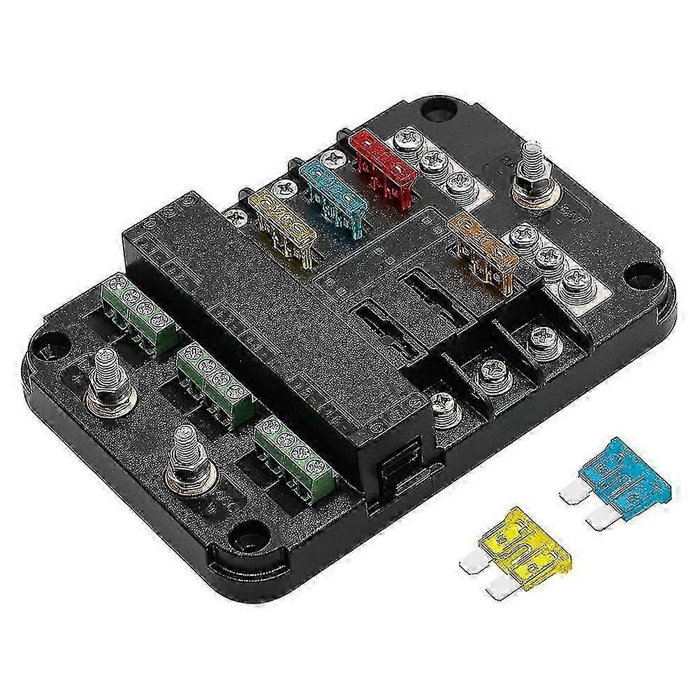 Fuse Holder Auto Fuse Block Fused Distribution Block 10v-24v Marine Fuse Block
