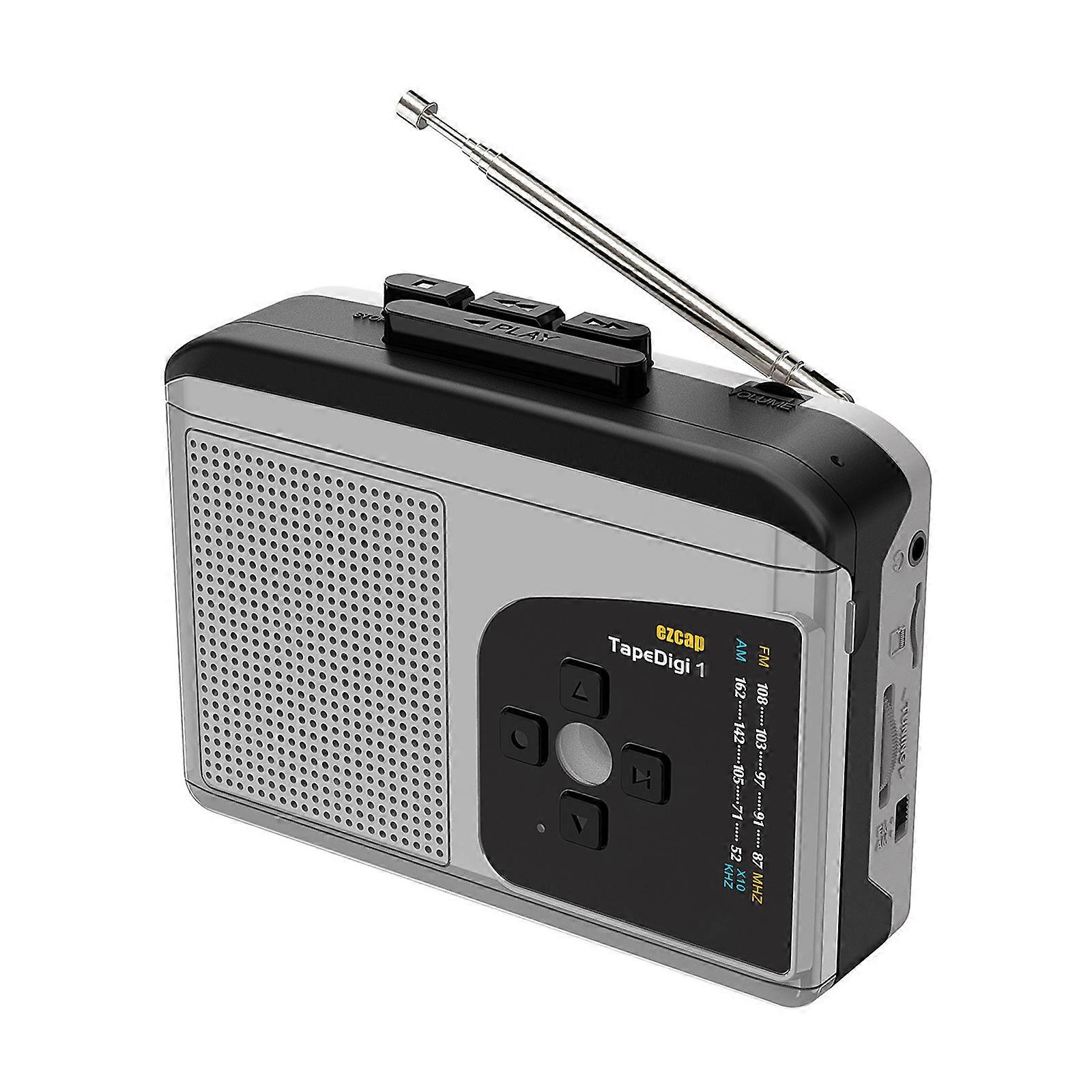 Ezcap234 AM/FM Radio Recorder Tape Player Retro Cassette Player & Recorder Convert Tapes to MP3