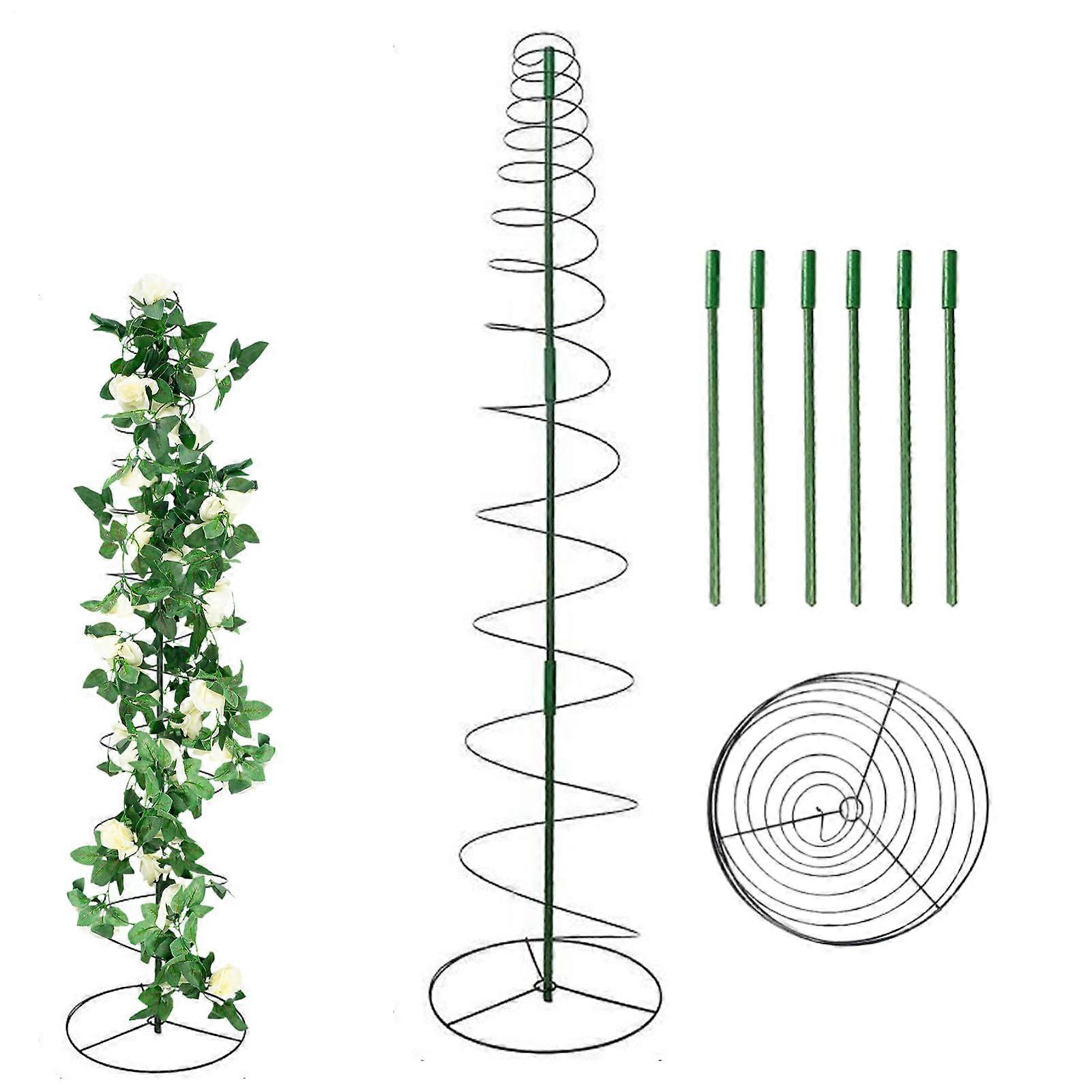 Garden stakes for climbing plants, spiral stakes for potted plants, rustresistant obelisk for vines