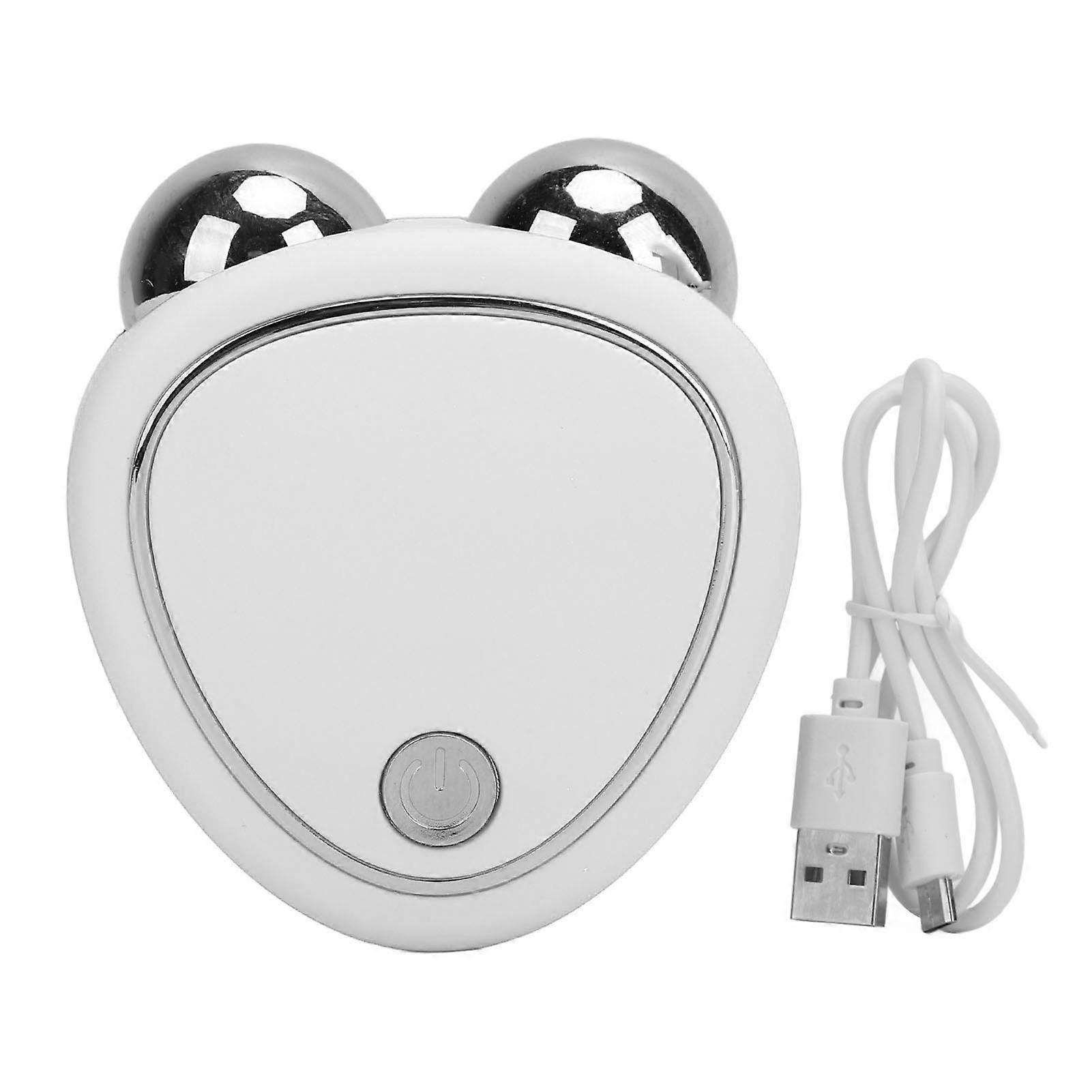 Microcurrent Facial Massager USB Rechargeable Face Lifting Shaping Skin Tightening White