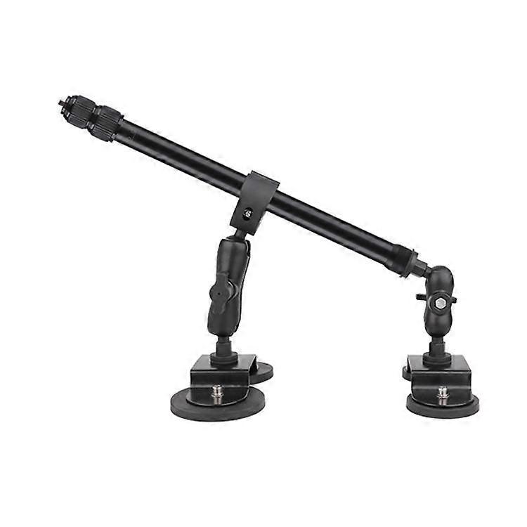 Dual-Leg Magnetic Base Fixed Mount Holder with Selfie Stick Kit for GoPro and Other Action Cameras (Black)