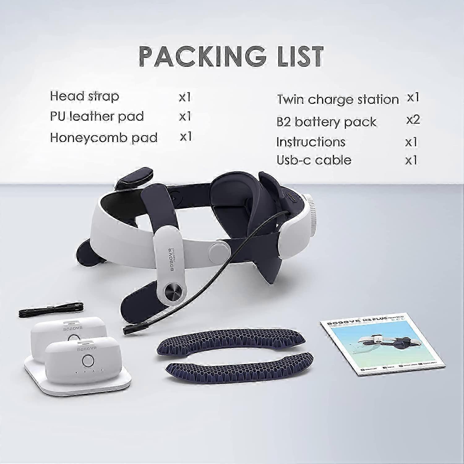2025 2023 M2 Plus Strap BOBOVR M2 Plus Kopfband Twin Battery Combo Kompatibel mit Meta Oculus Quest 2