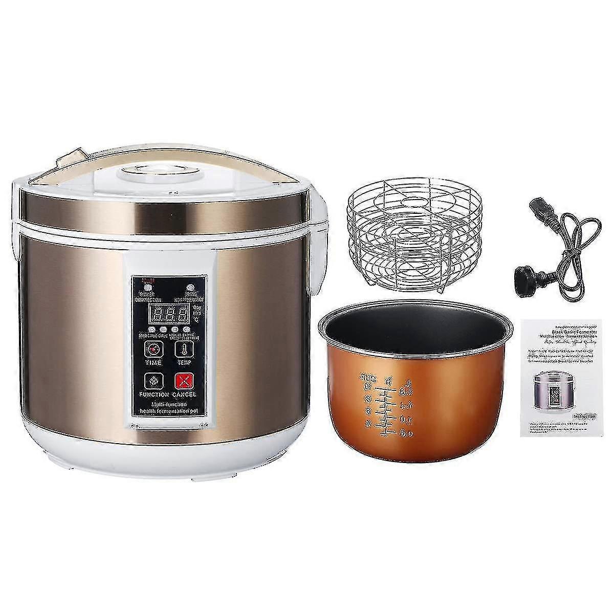Automatic Black Garlic Fermenter & Yogurt Maker with Intelligent Control, 6L 220V DIY Multi-Cooker
