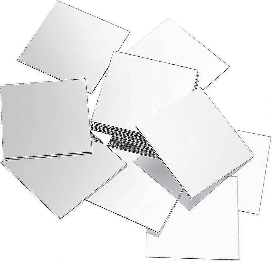 50pcs 2インチアクリルミラータイルDIYクラフト、ホーム&ウォールデコレーション用