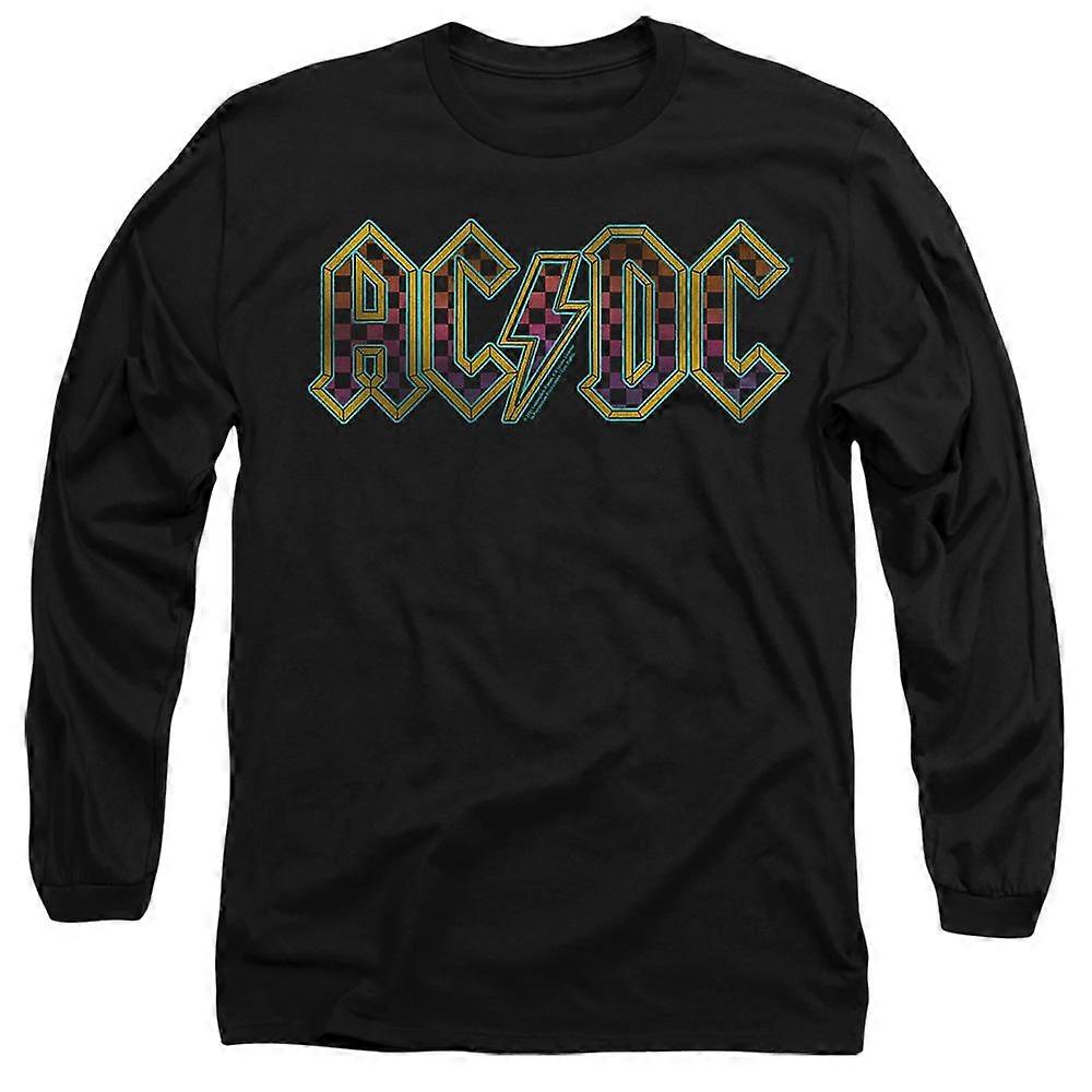 AC/DC Unisex dospělé tričko s šachovnicovým gradientním logem