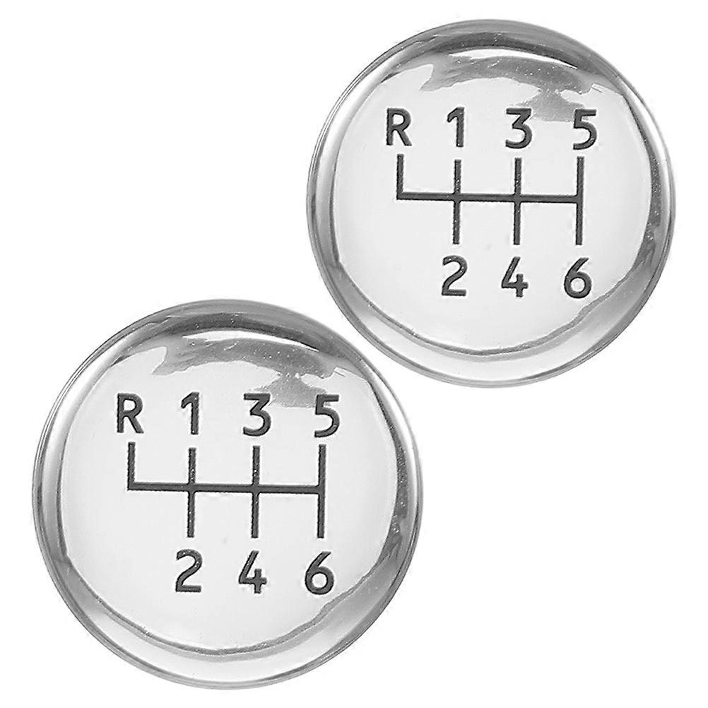 Manual Transmission Stick Shift Stickers, 2pcs Creative Gear Knob Decals for Car Interior, Durable Antislip Design, Easy Install, Universal Fit for