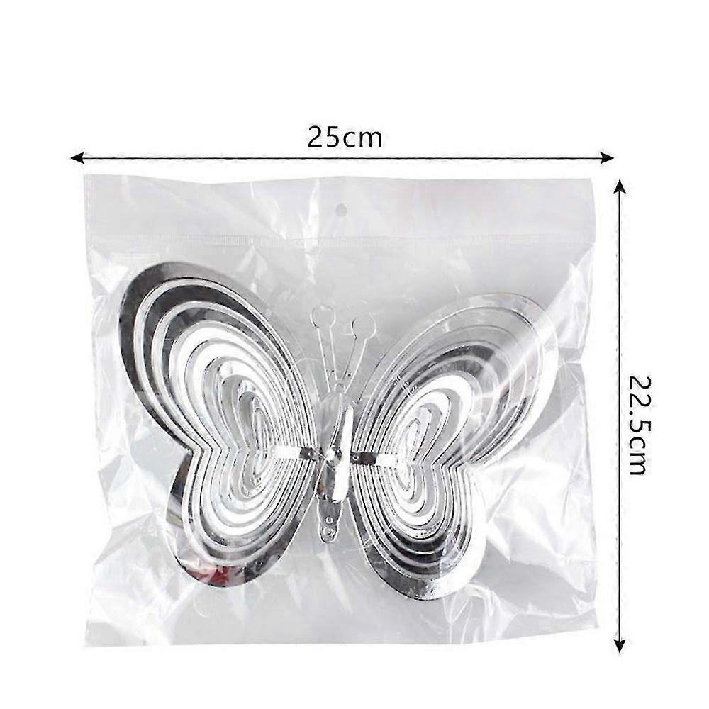 Butterfly Wind Spinners Hanging Ornaments Bird Deterrent Wind Catcher Rotating Wind Chime HomeGarde js