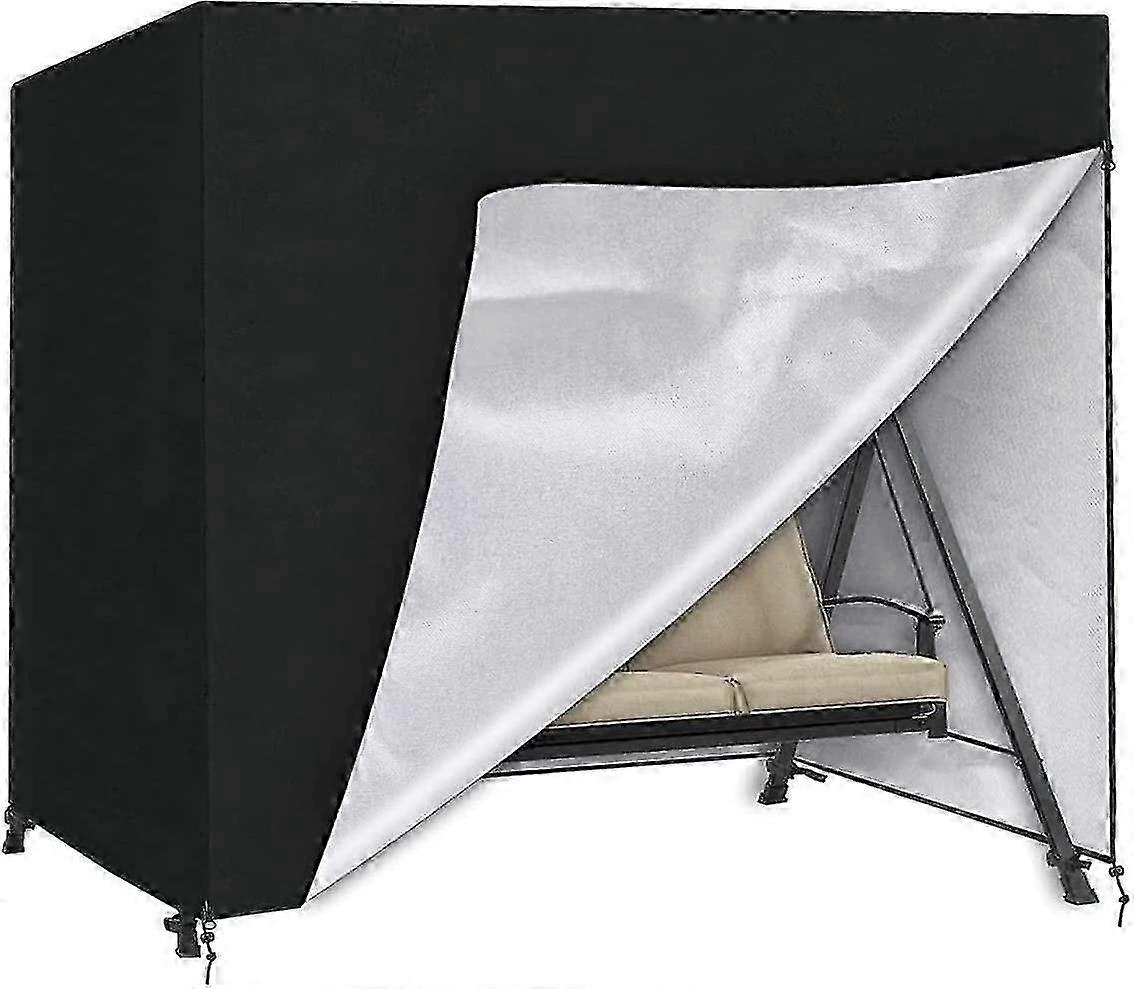 3 人乗りスイングシートカバー防水ガーデンスイングカバー オックスフォードアンチ UV スイングシートカバー屋外スイングカバー( 220 * 125 * 170cm )