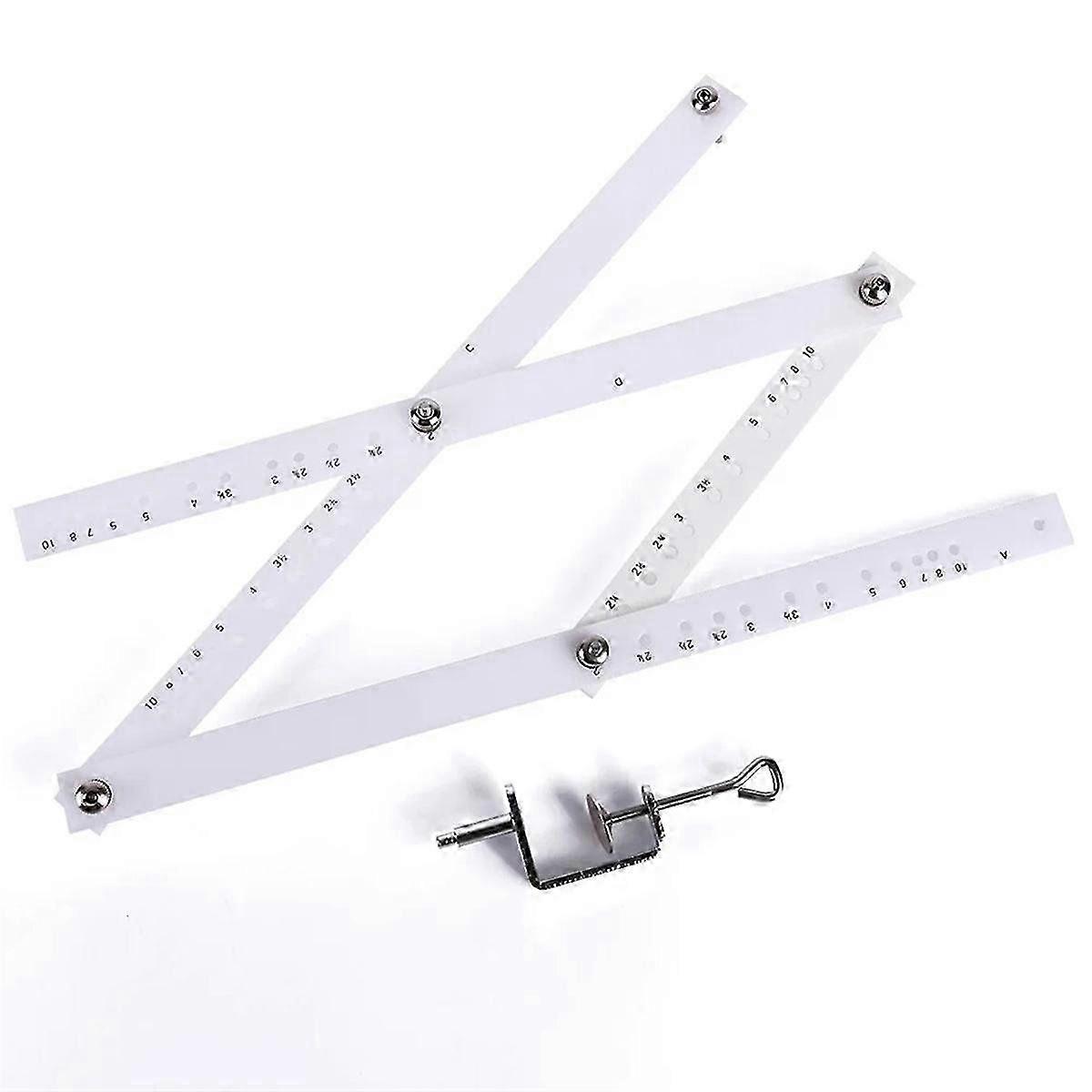 Adjustable Scale Pantograph Ruler for Artists - Folding Drawing Tool with Precision Grid, Office Use