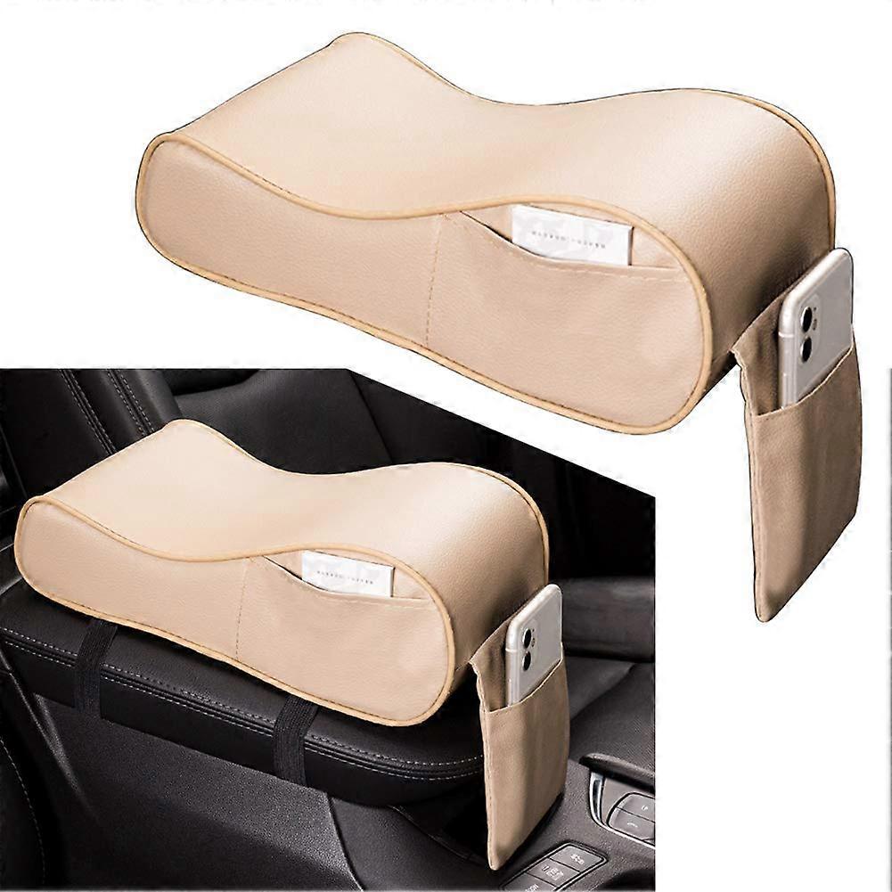 Car Armrest Cushion Memory Foam Center Console Armrest Pad With Phone Holder And Storage Bag Universal Fit For Most Cars