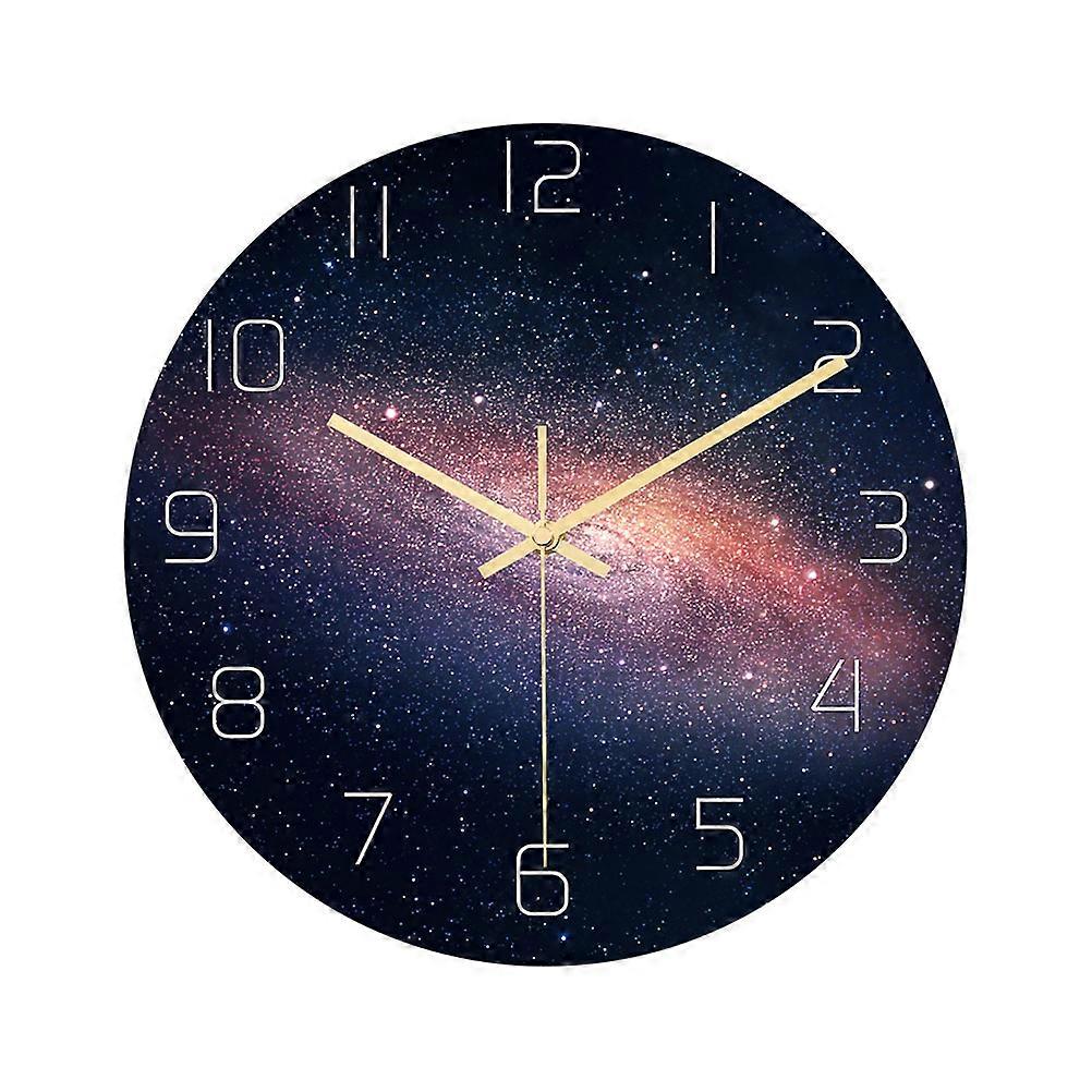 Textured Round Wall Clock with Easy Installation Suitable for Contemporary Interiors
