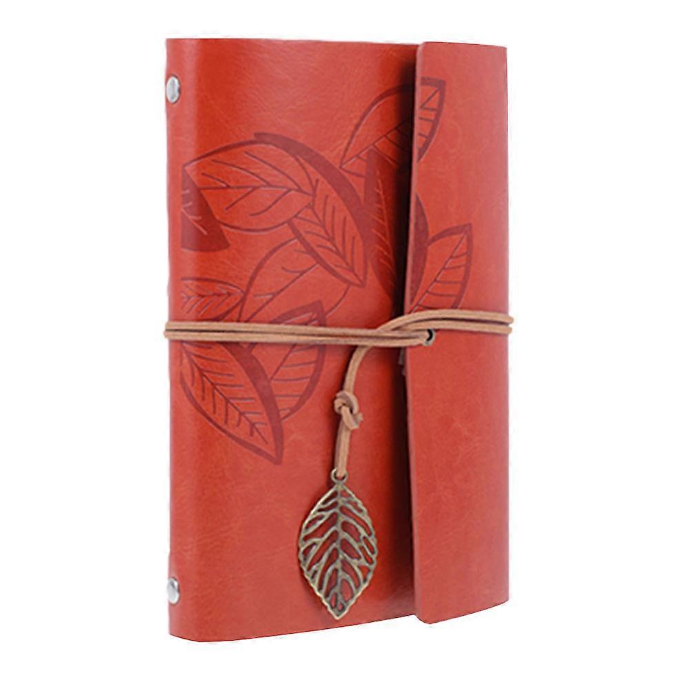 Loose Leaf Notebook Binder Note-Pads Diy Planning Travelers 18.7X13X2CM Brown Simple Design 1Pcs