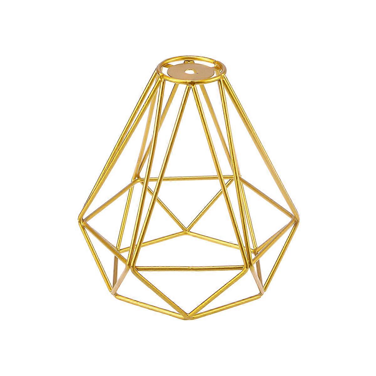 قلادة الإضاءة تركيبات كليب على مصباح الظل تصميم مجوف للثريا الرئيسية الذهب 21x18x3cm حماية لمبة 1 قطعة