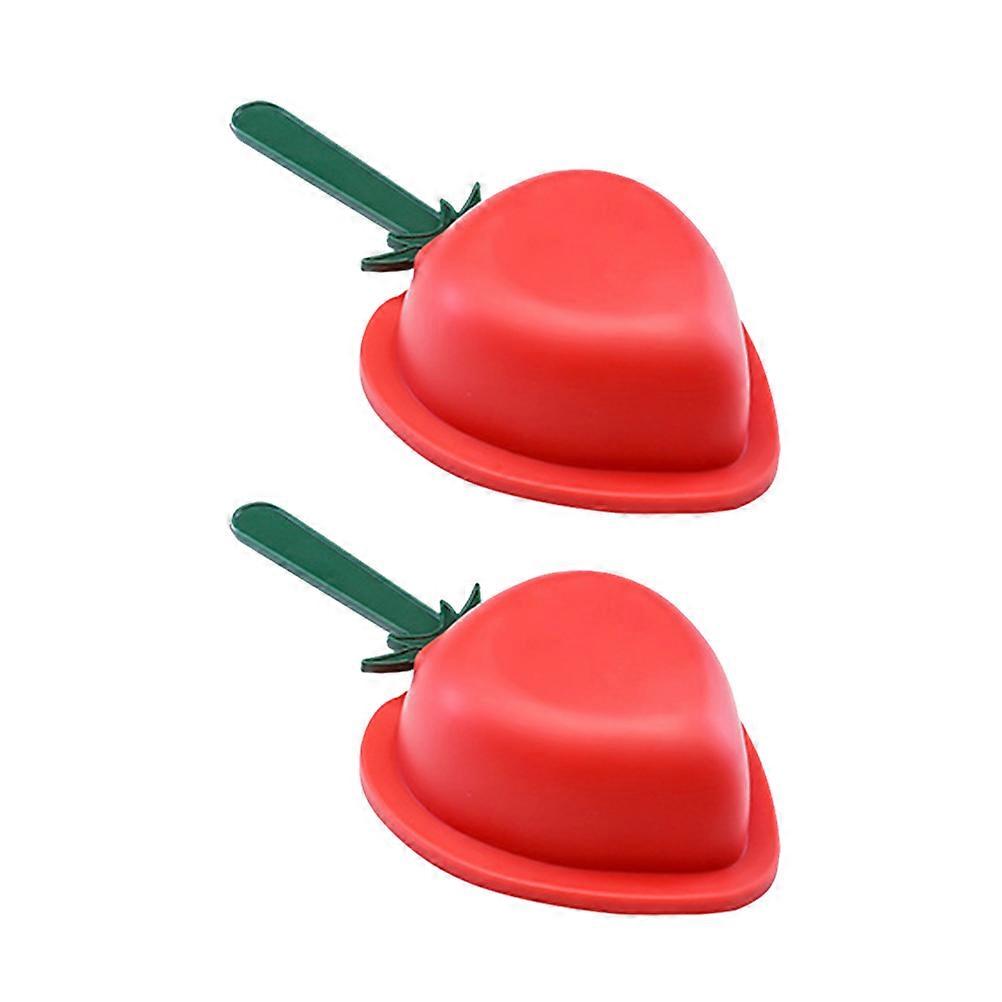 Creative Multi-Layer Ice Cream Mold with Lid for Diy Chocolate Making Party Organizers Red 2Pcs