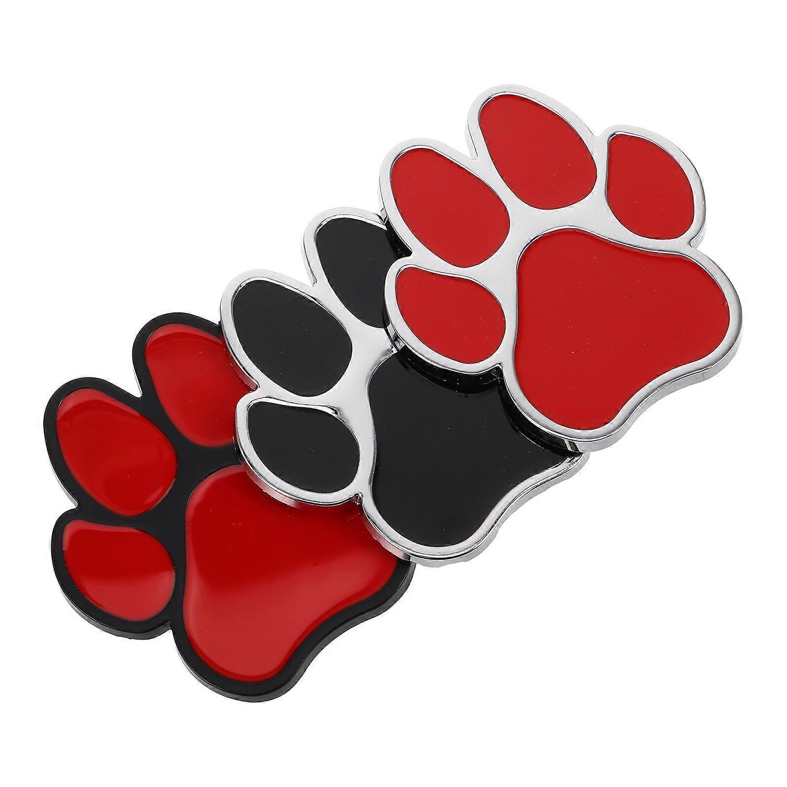 Decorative Dog Paw Print Sticker Waterproof Cute Animal Footprint For Car Exterior Window Bumper 3pcs