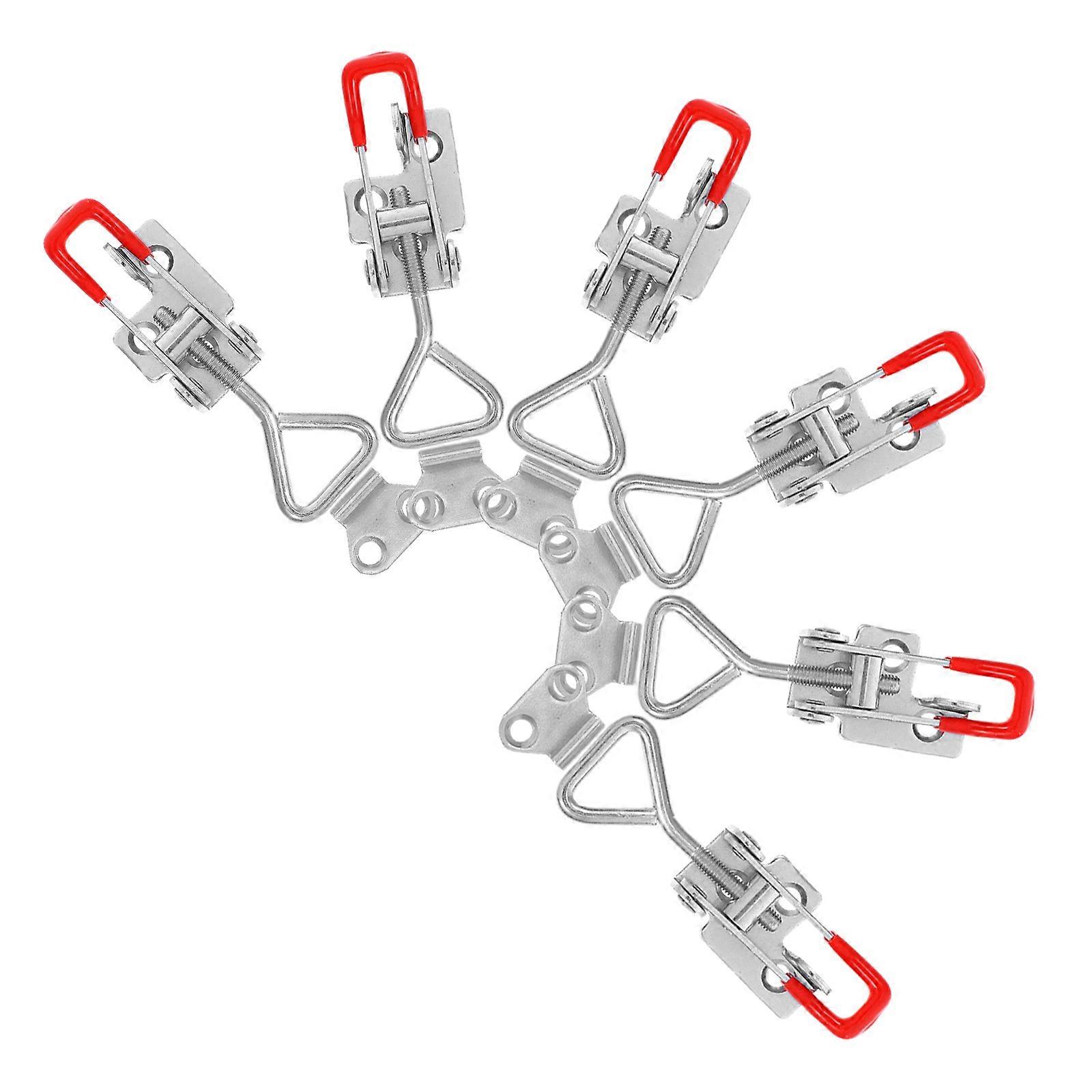 Adjustable Toggle Clamp Quick Release Wide Application for Door Trunk Wooden Box Cabinet 6Pcs