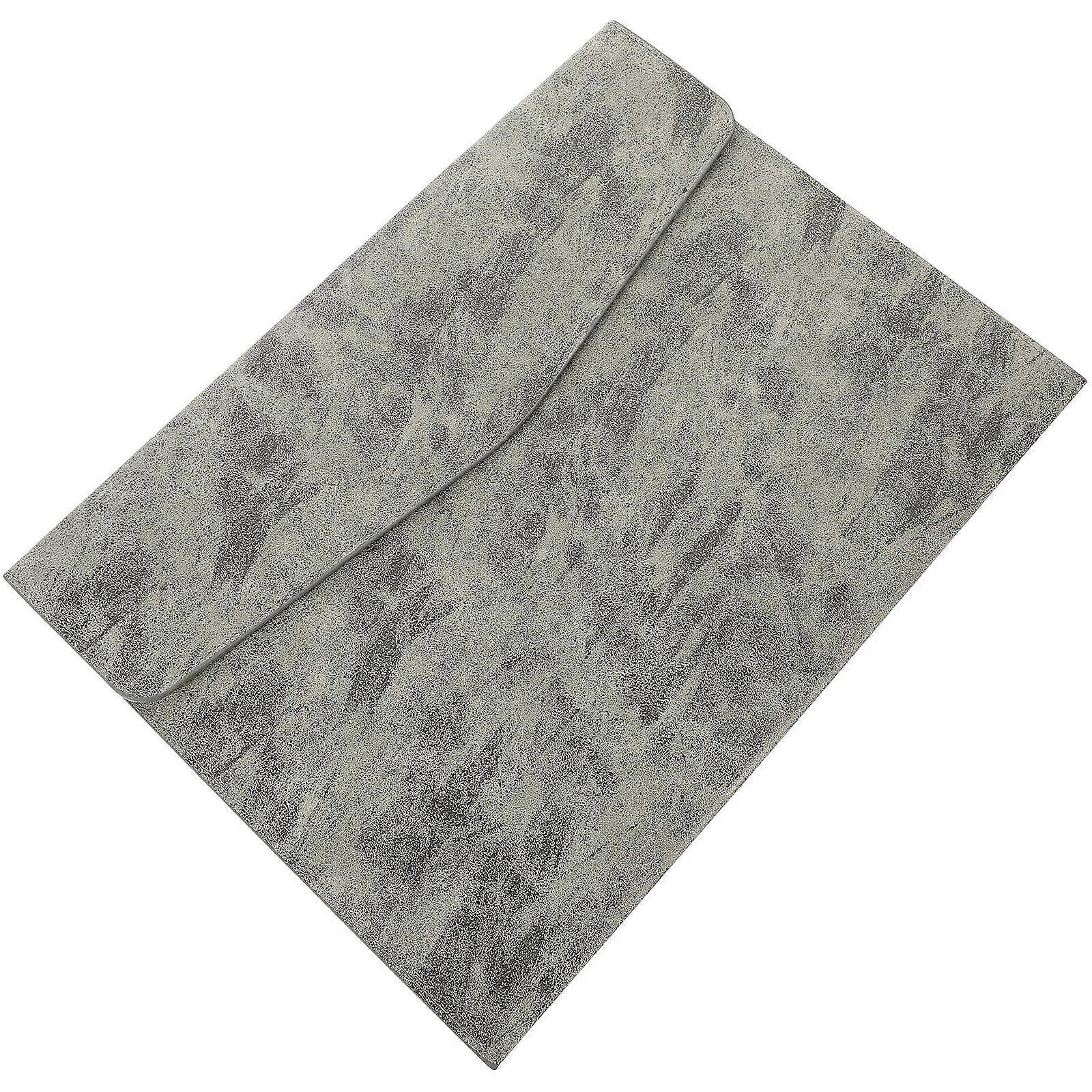 Important Document Folder Snap Closure Document Holder Business Use Grey 33x24x0.4cm 1Set
