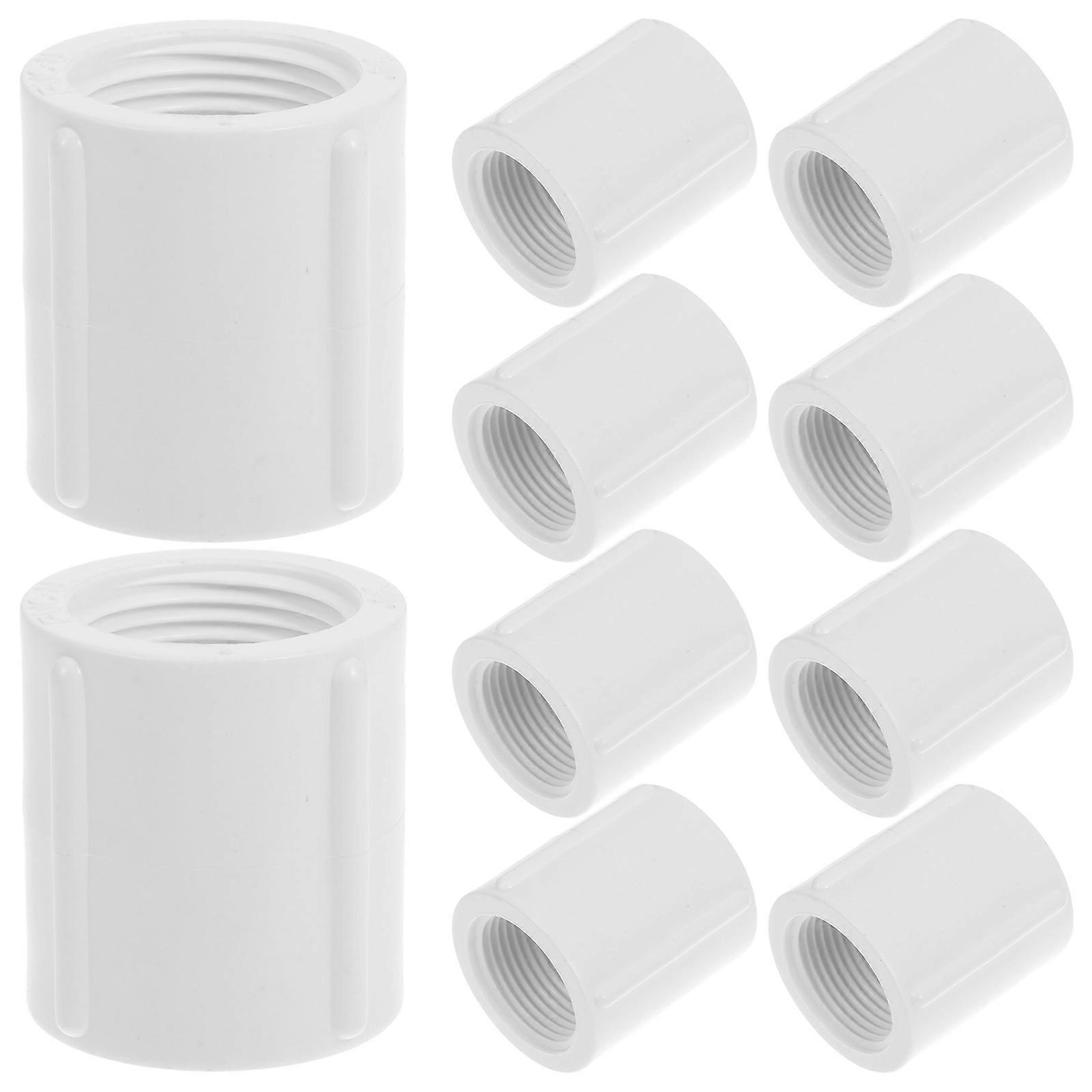 Pvc Adapters Pipe Connector For Industrial Use Cylindrical Shape White Color Easy Installation 10Pcs