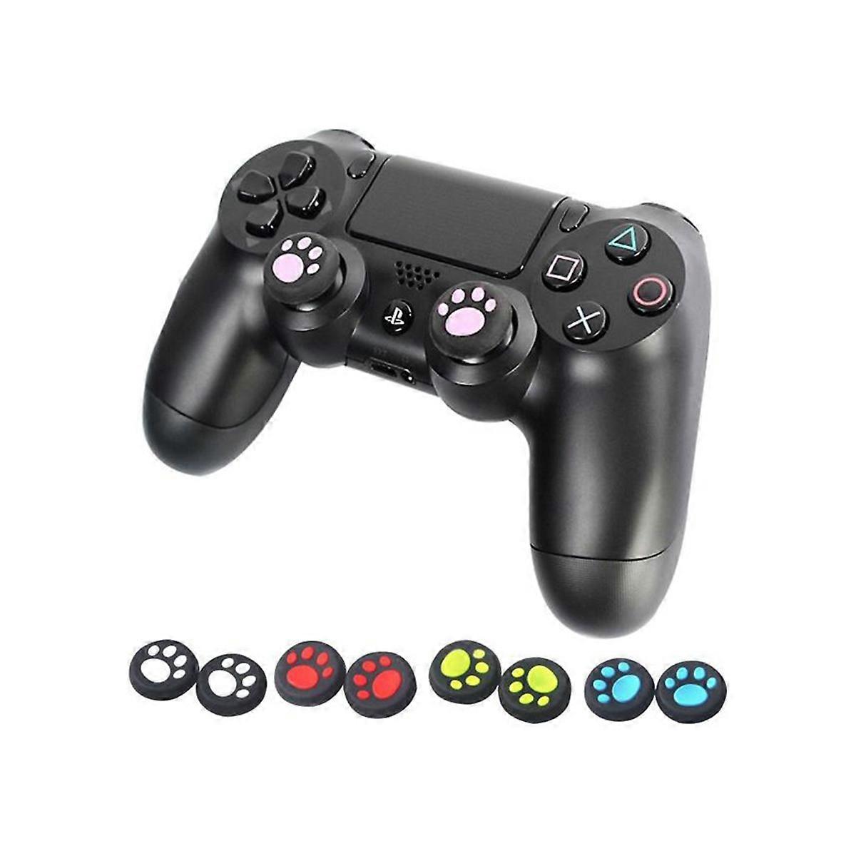 Copertura Joystick Cappuccio Pollice Controller di gioco Impugnature per pollice Design carino Forma di gatto Rosa 4 pezzi