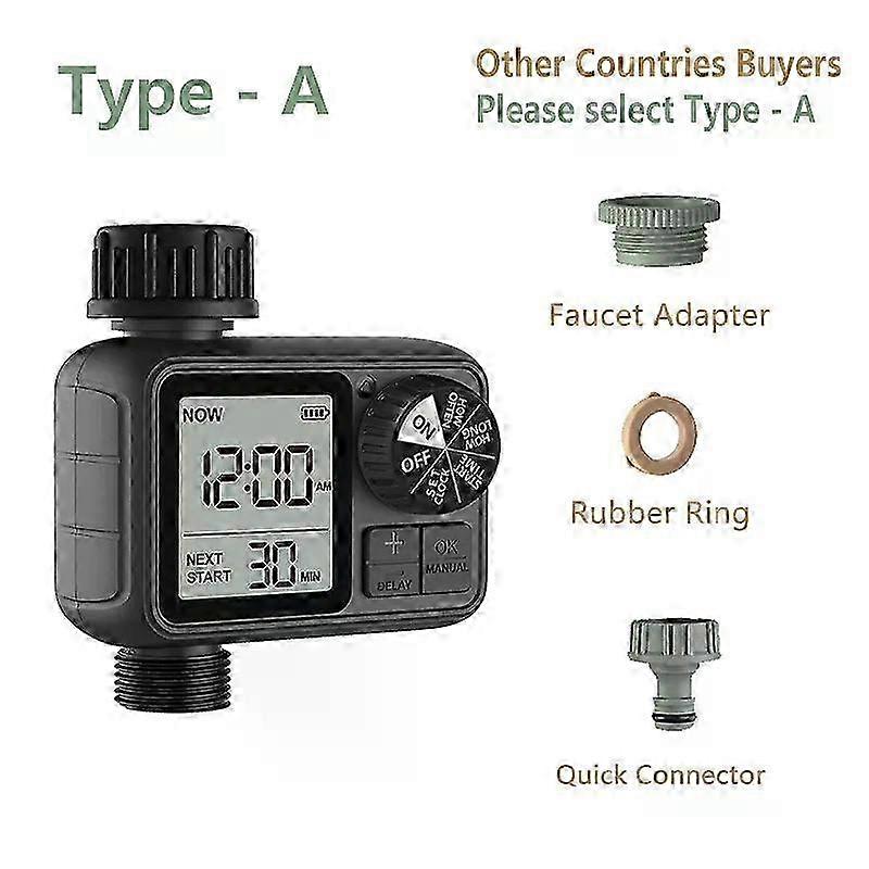 Eshico Smart Dial & Button Water Timer M02 Automatic Timed Irrigation System Outdoor Home Garden Lawn Greenhouse Supplies Edition 0620