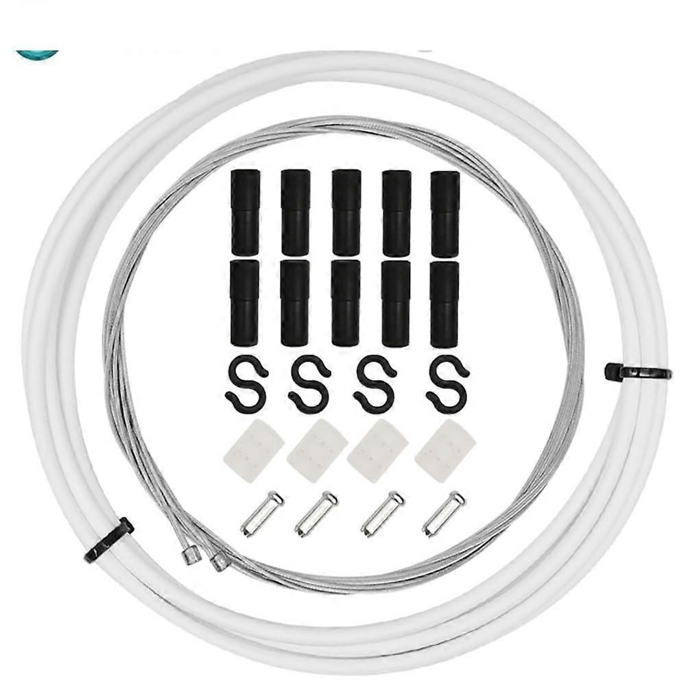 Brake Cable For MTB And Road Bike Front And Rear Gear Shift Cable Set Inner And Outer White